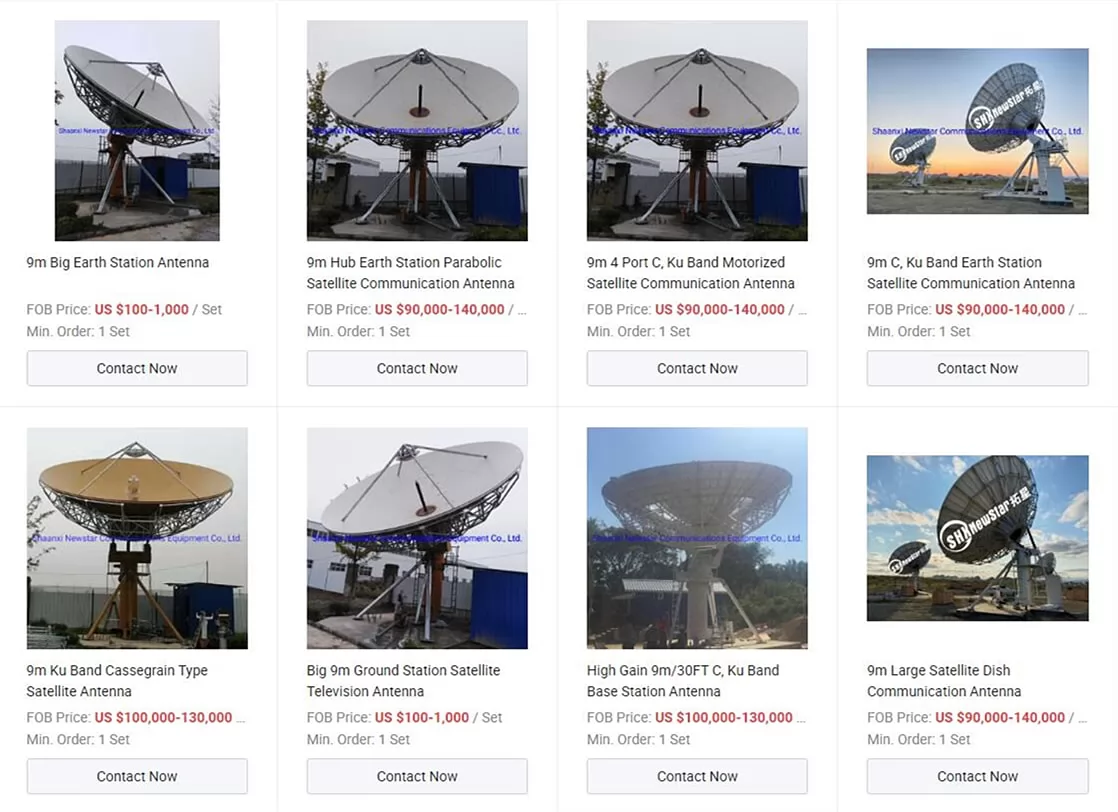 Multi-band 9m Earth Station Antenna